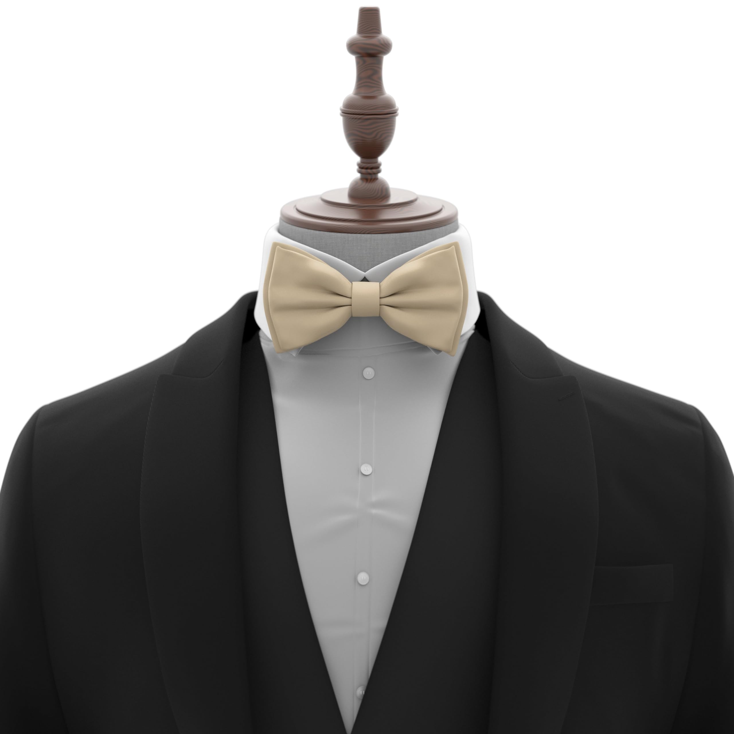 Adam Young Men's Bow Ties Pre-Tied Style Formal Satin Classic Bowtie for Tuxedo Faux Silk - Image 4