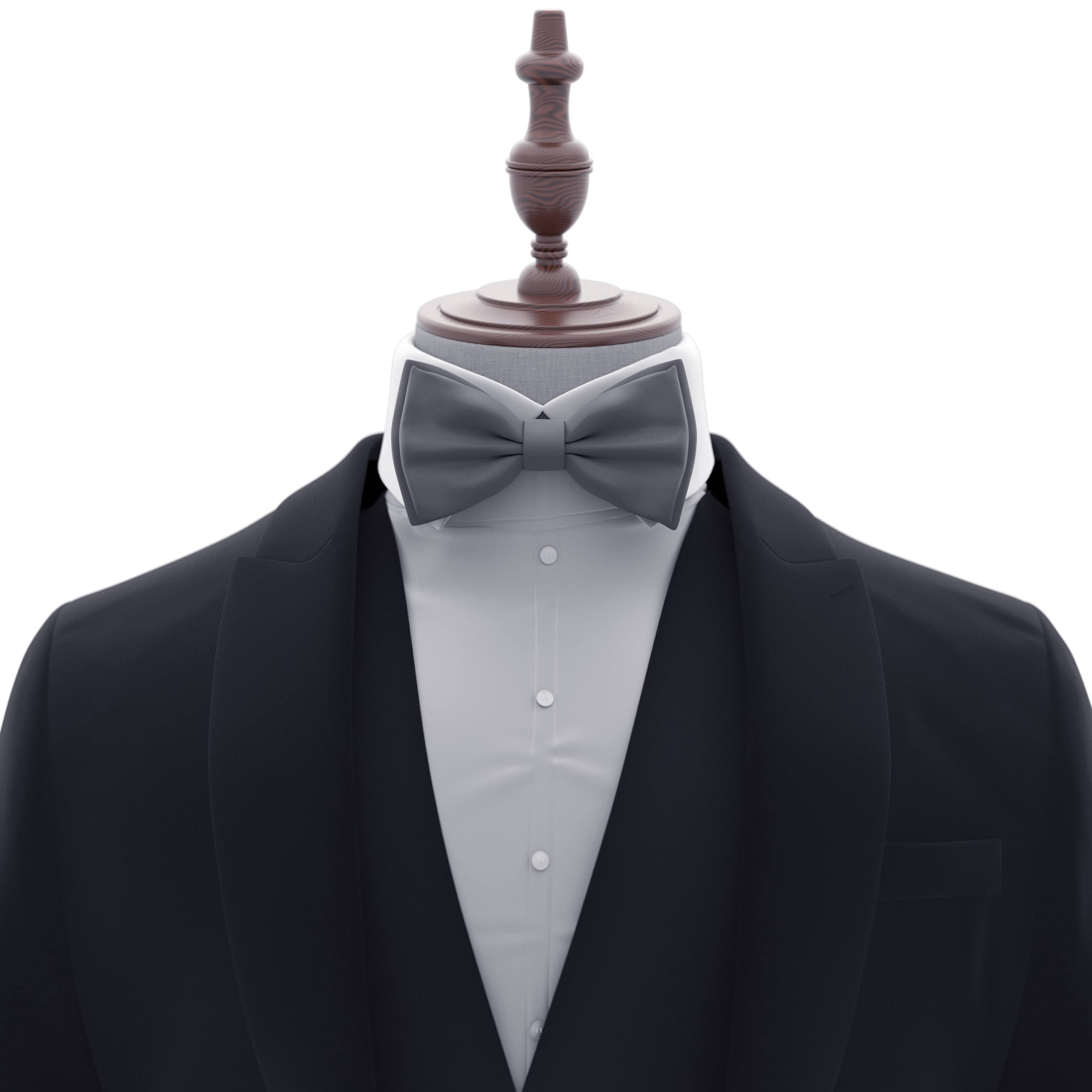 Adam Young Men's Bow Ties Pre-Tied Style Formal Satin Classic Bowtie for Tuxedo Faux Silk - Image 4