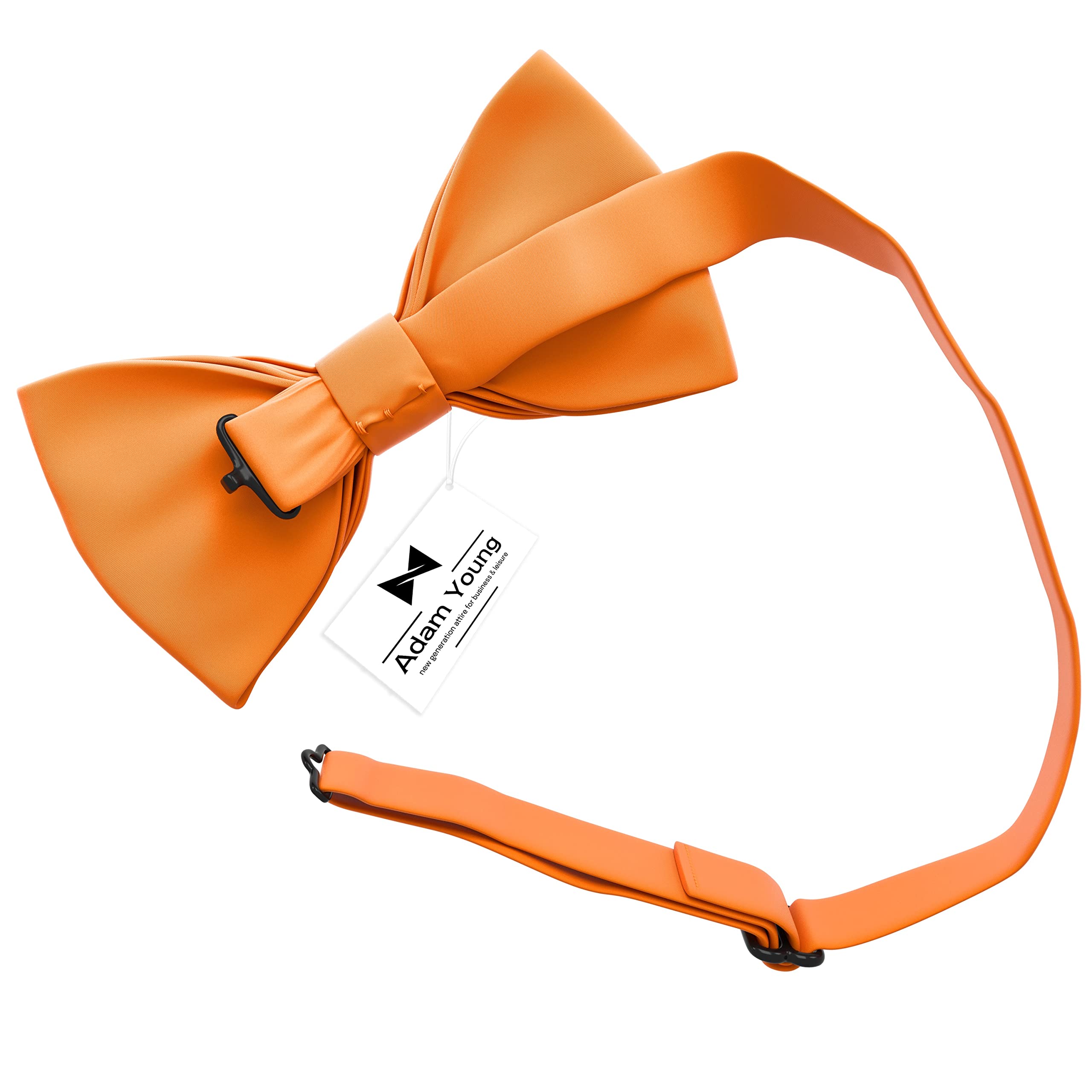 Adam Young Men's Bow Ties Pre-Tied Style Formal Satin Classic Bowtie for Tuxedo Faux Silk - Image 3