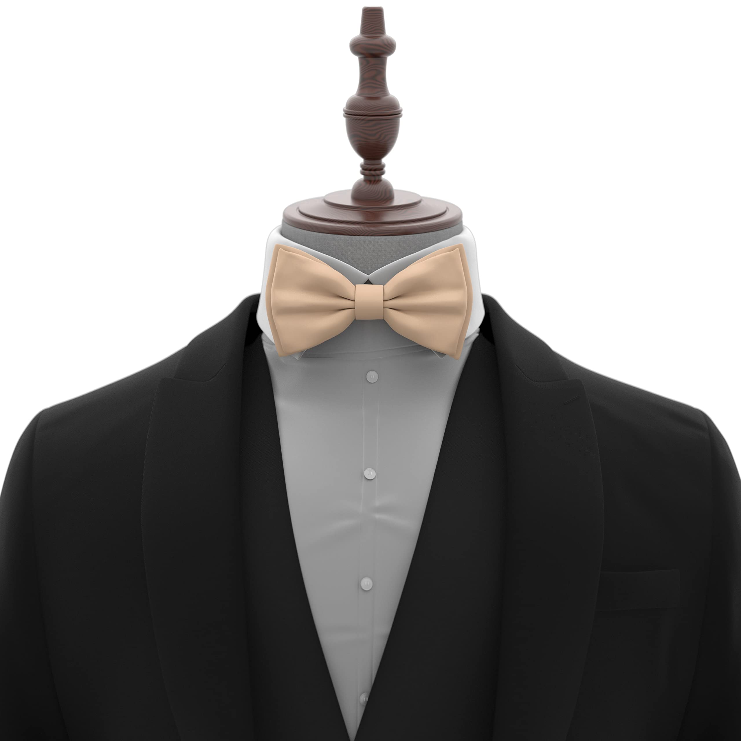 Adam Young Men's Bow Ties Pre-Tied Style Formal Satin Classic Bowtie for Tuxedo Faux Silk - Image 4