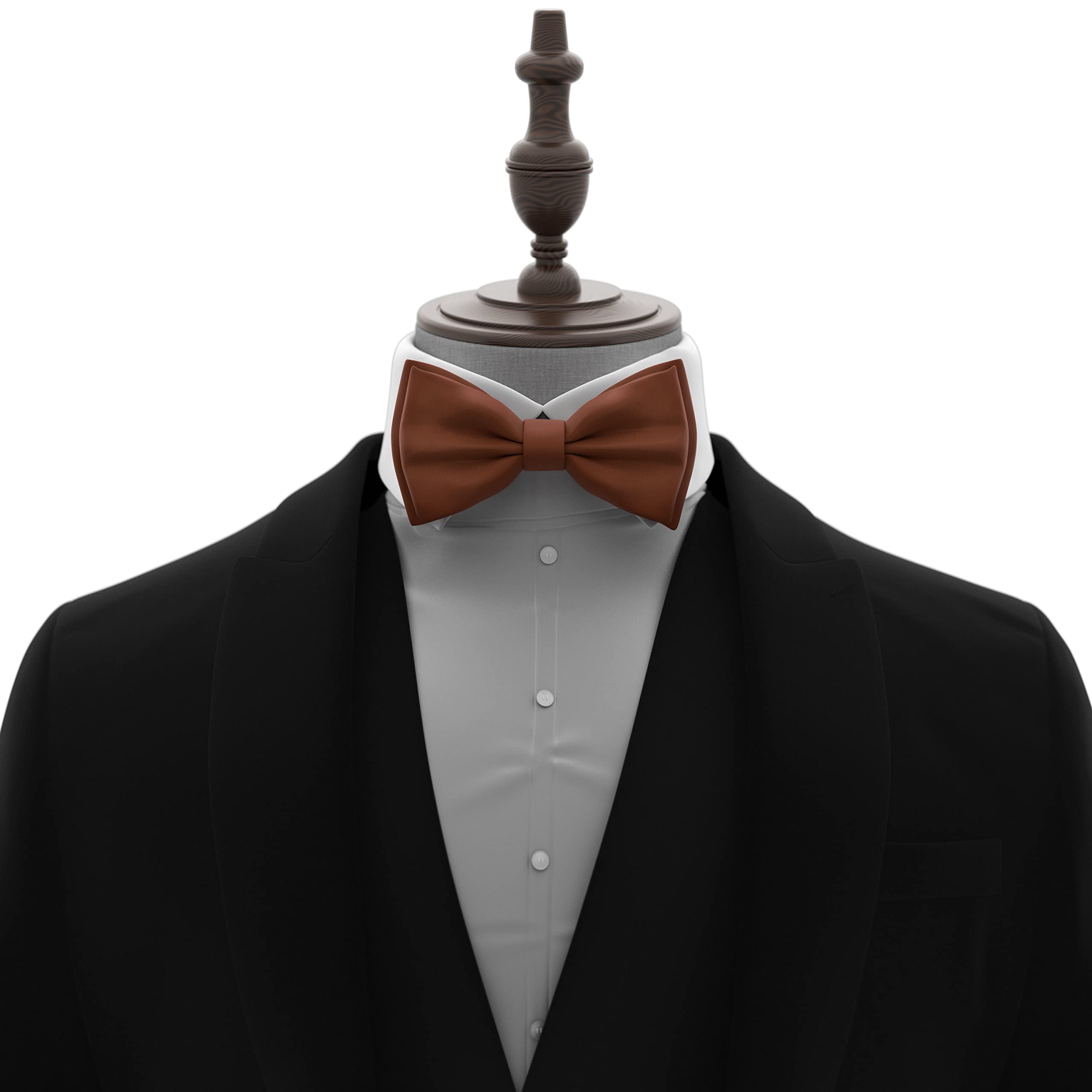 Adam Young Men's Bow Ties Pre-Tied Style Formal Satin Classic Bowtie for Tuxedo Faux Silk - Image 4