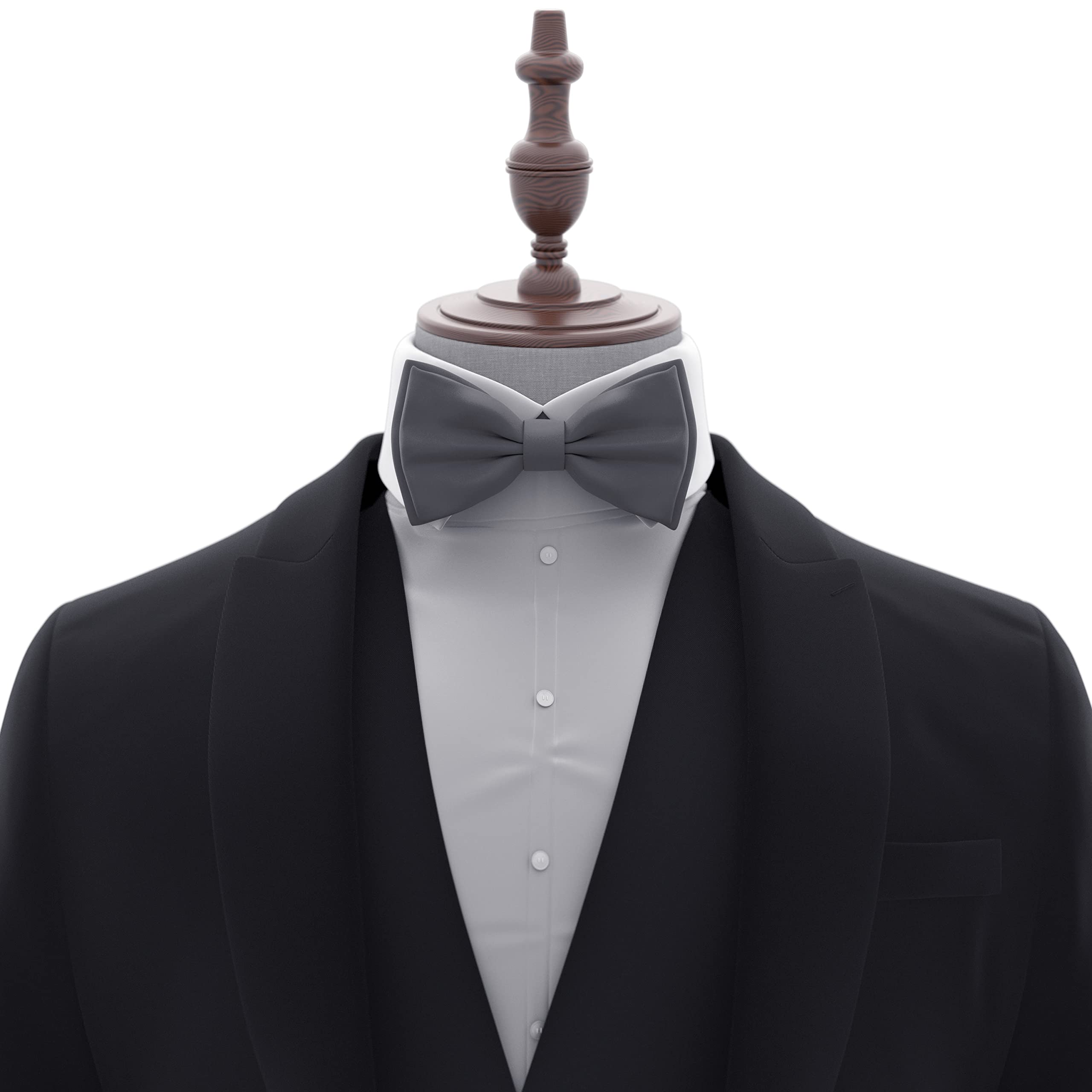 Adam Young Men's Bow Ties Pre-Tied Style Formal Satin Classic Bowtie for Tuxedo Faux Silk - Image 4