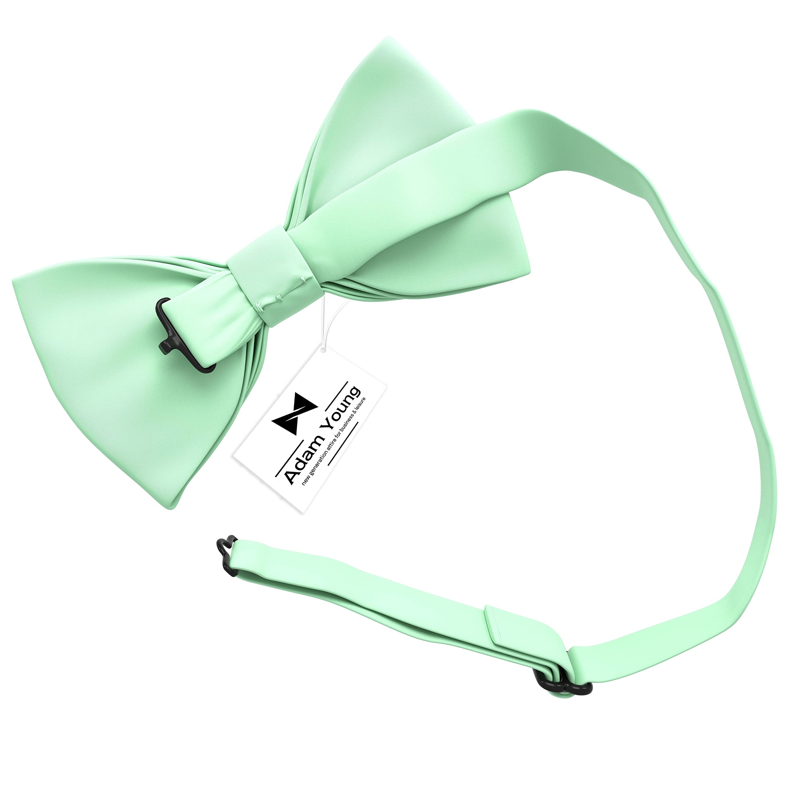Adam Young Men's Bow Ties Pre-Tied Style Formal Satin Classic Bowtie for Tuxedo Faux Silk - Image 3