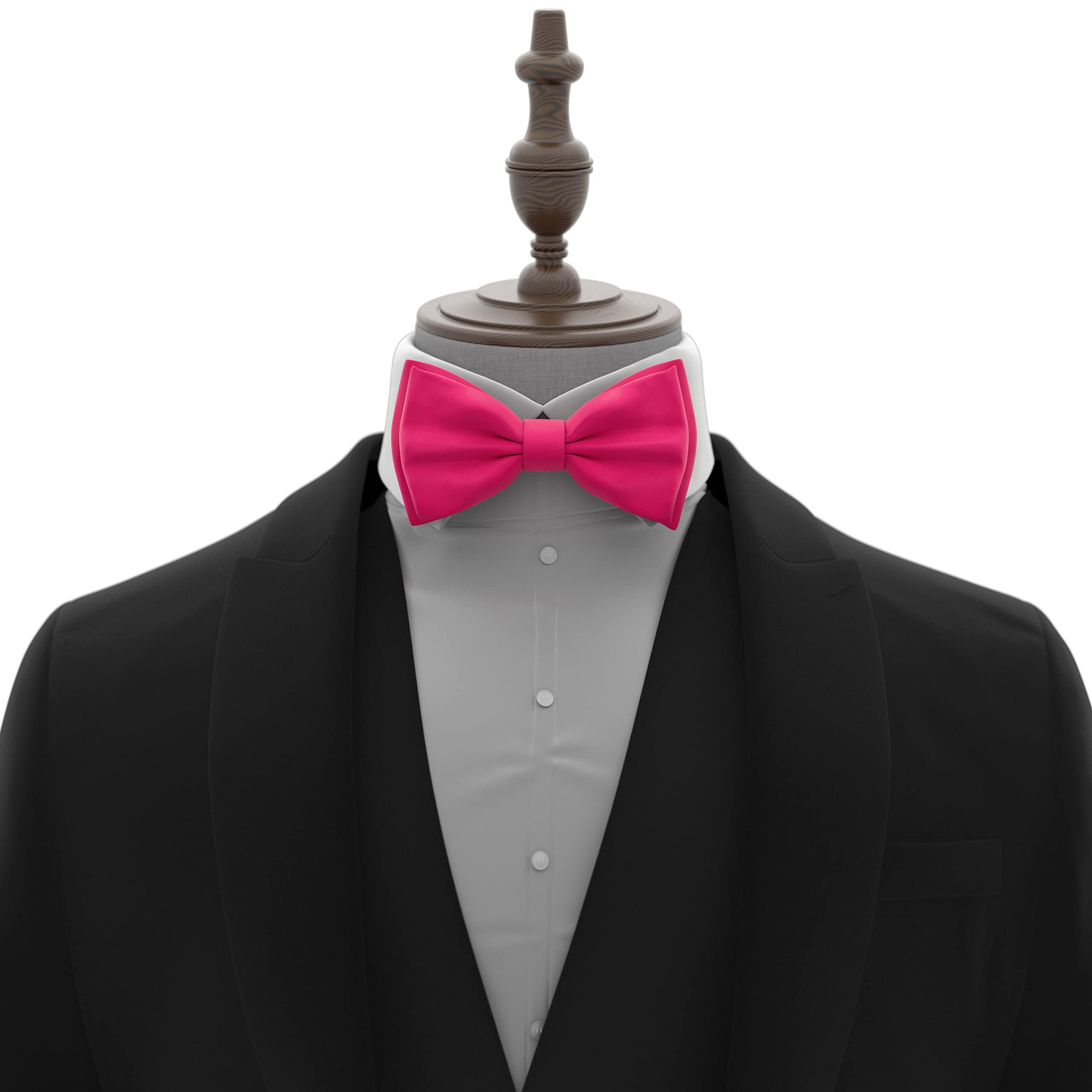 Adam Young Men's Bow Ties Pre-Tied Style Formal Satin Classic Bowtie for Tuxedo Faux Silk - Image 4