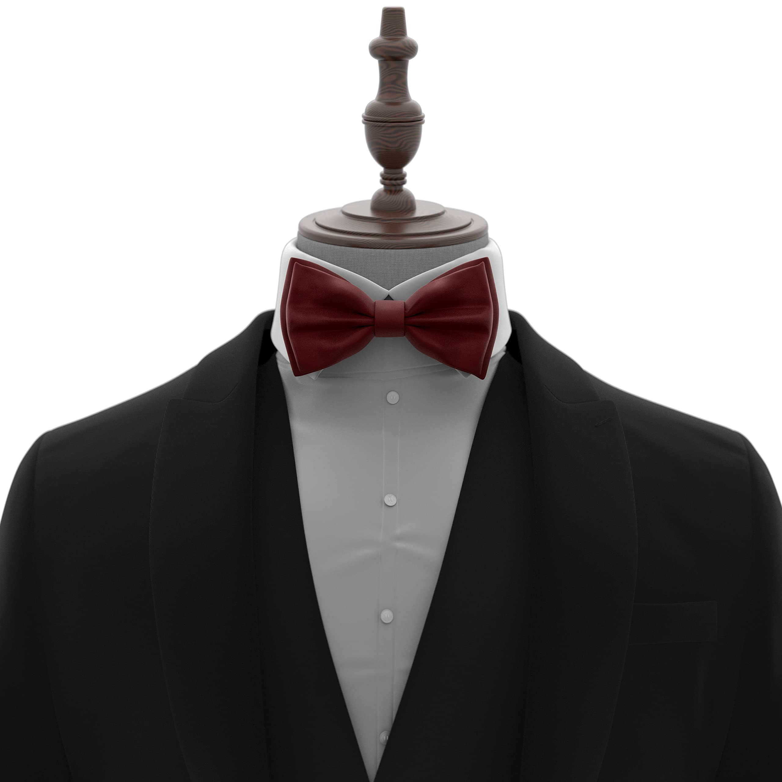 Adam Young Men's Bow Ties Pre-Tied Style Formal Satin Classic Bowtie for Tuxedo Faux Silk - Image 4