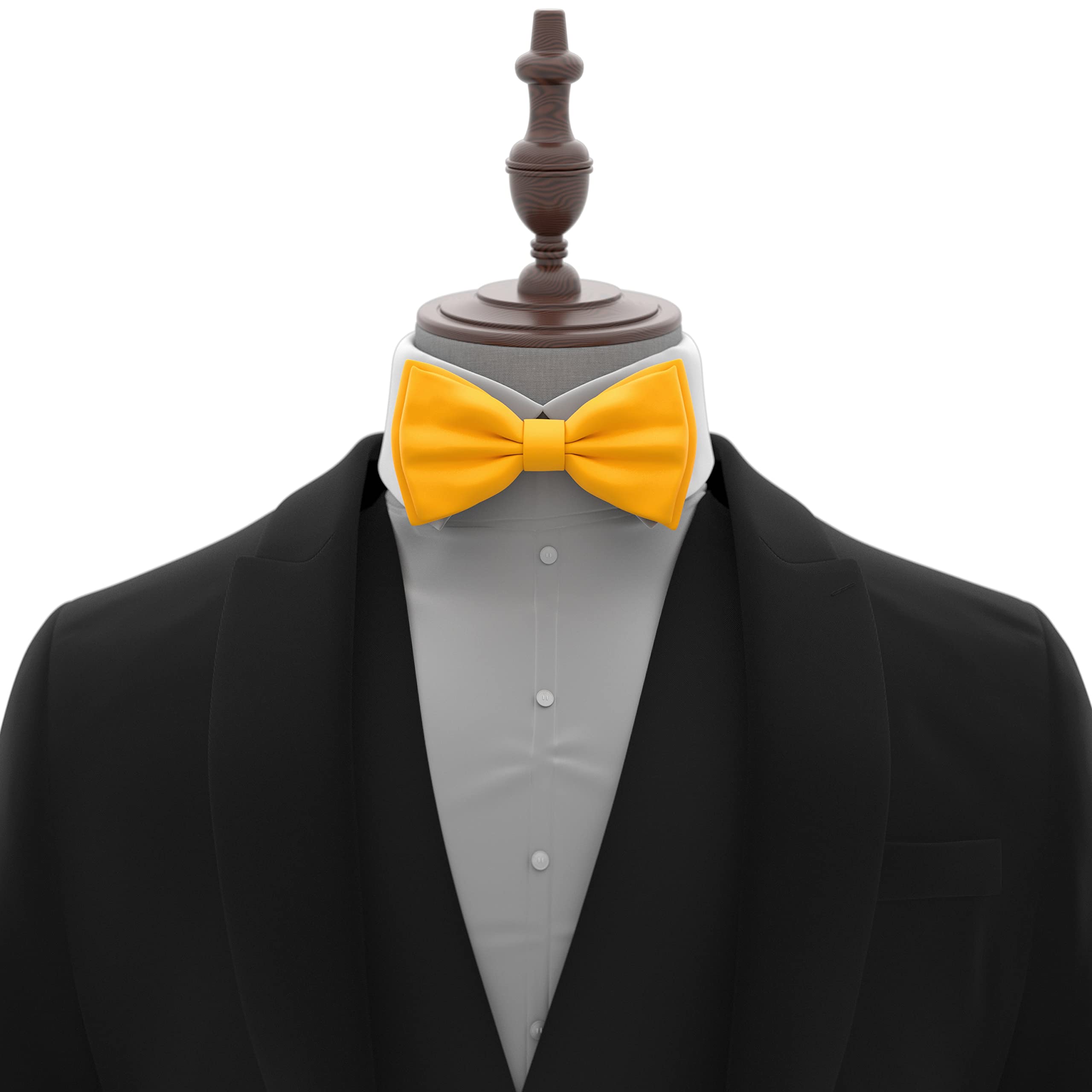 Adam Young Men's Bow Ties Pre-Tied Style Formal Satin Classic Bowtie for Tuxedo Faux Silk - Image 4