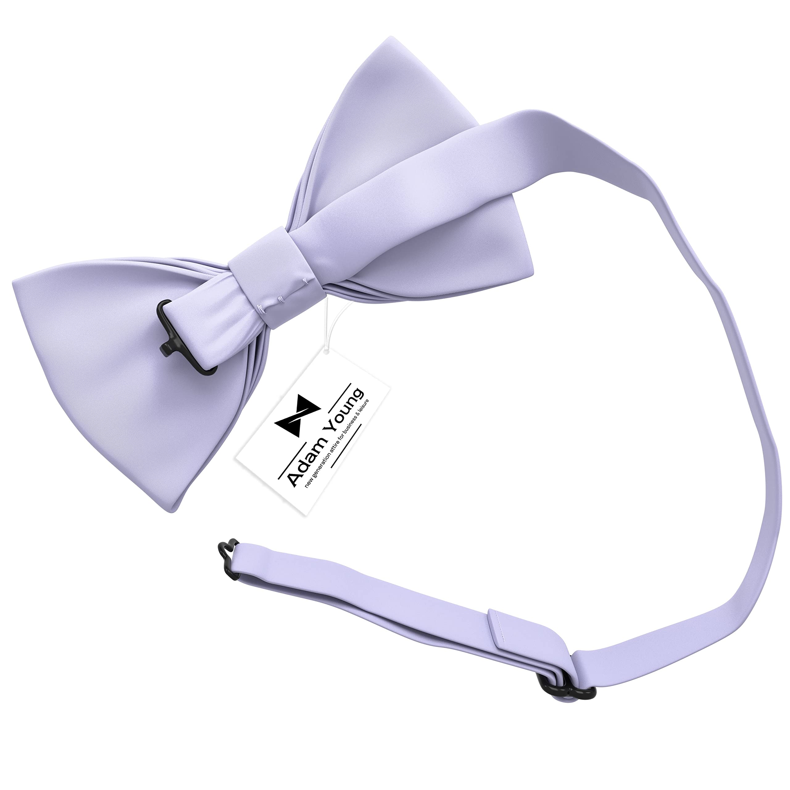 Adam Young Men's Bow Ties Pre-Tied Style Formal Satin Classic Bowtie for Tuxedo Faux Silk - Image 3