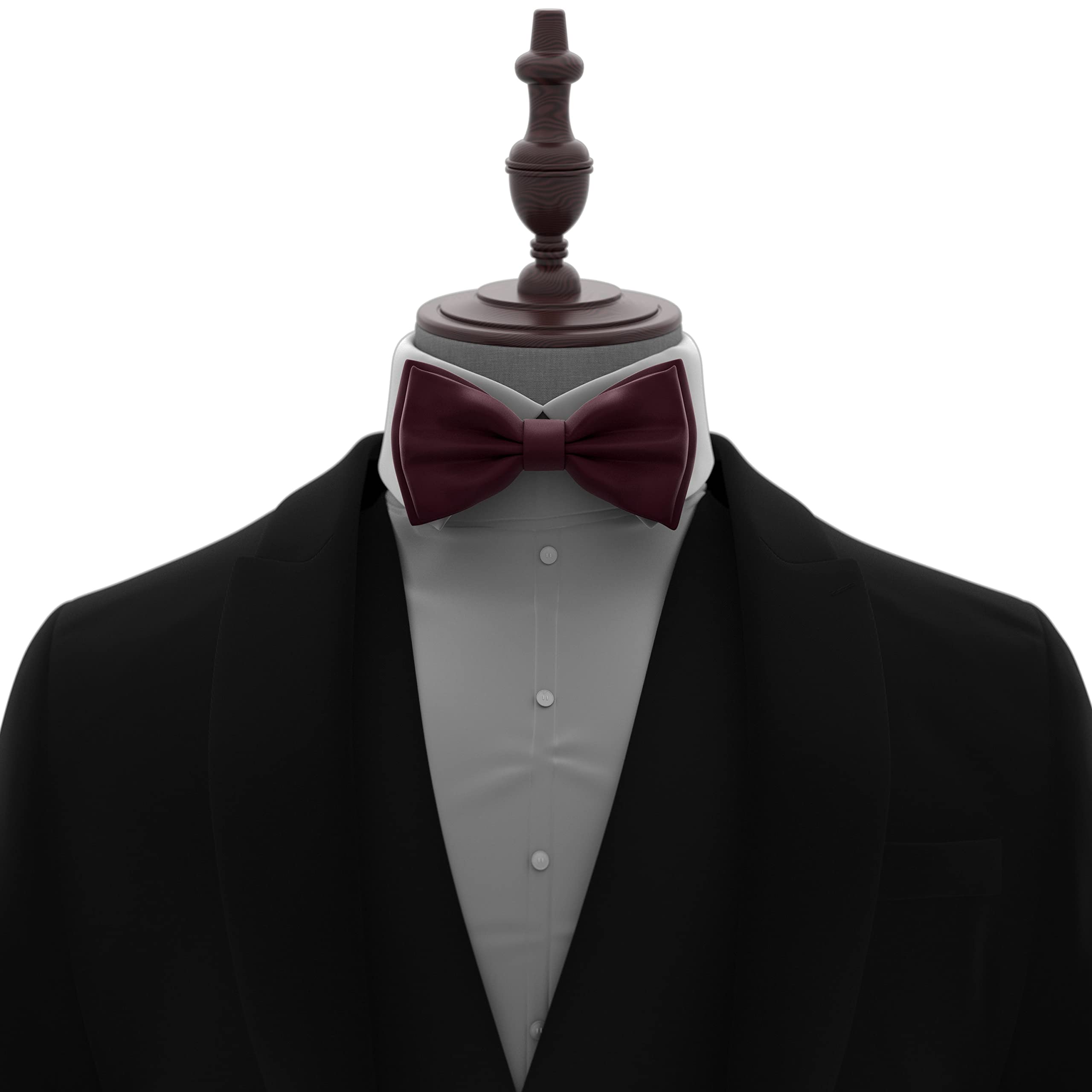 Adam Young Men's Bow Ties Pre-Tied Style Formal Satin Classic Bowtie for Tuxedo Faux Silk - Image 4