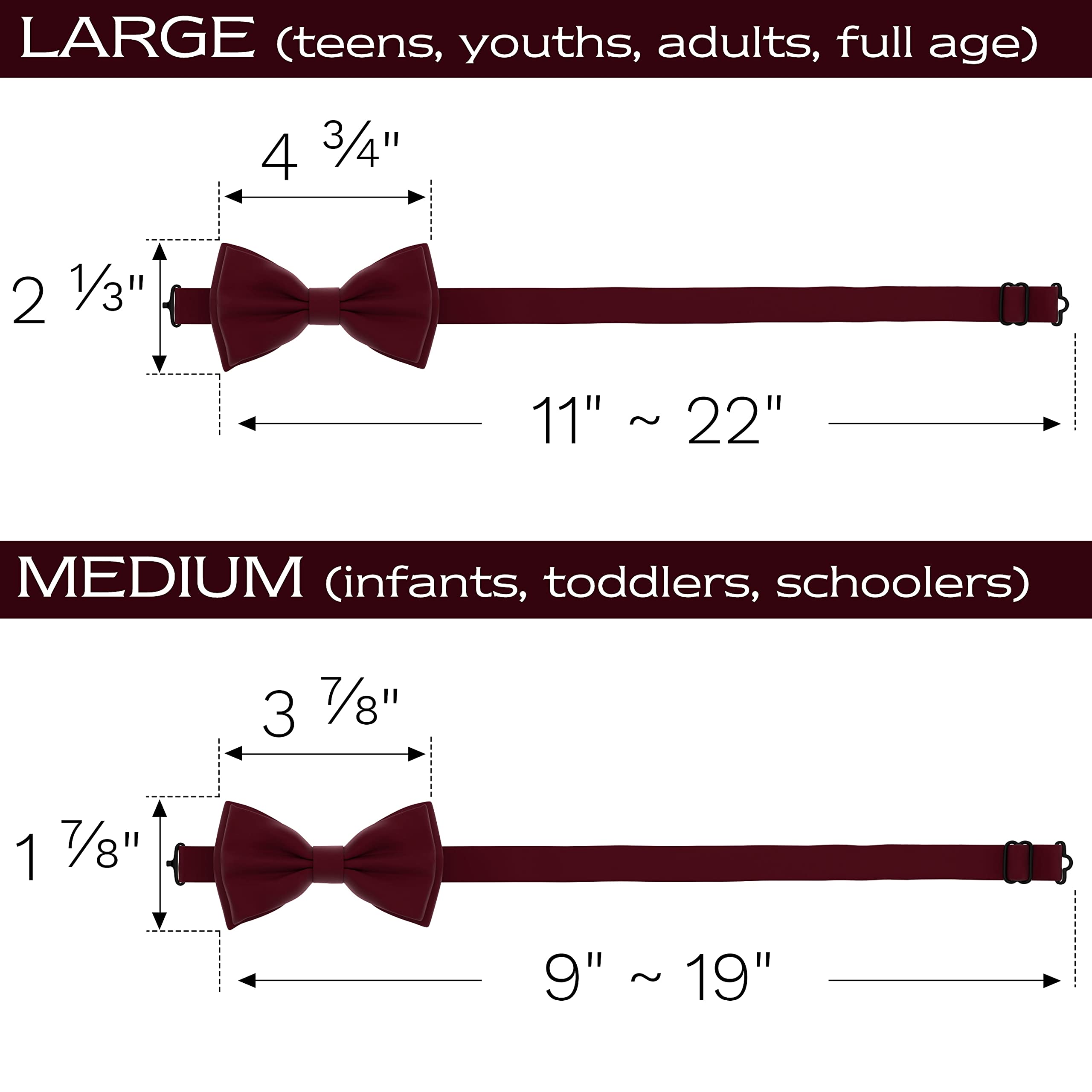 Adam Young Men's Bow Ties with Handkerchief Pre-Tied Style Formal Satin Classic Bowtie for Tuxedo Faux Silk - Image 5