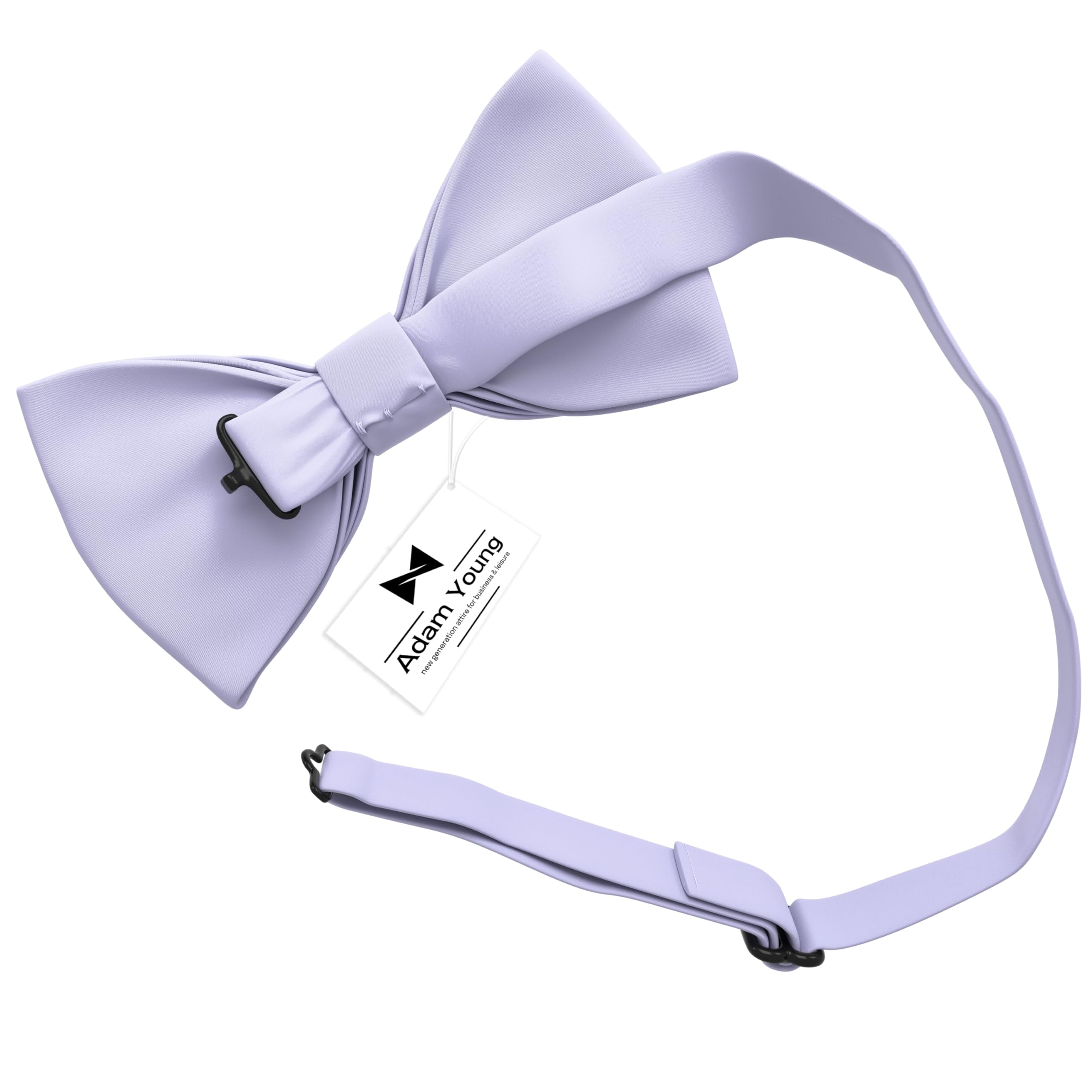 Adam Young Men's Bow Ties with Handkerchief Pre-Tied Style Formal Satin Classic Bowtie for Tuxedo Faux Silk - Image 3