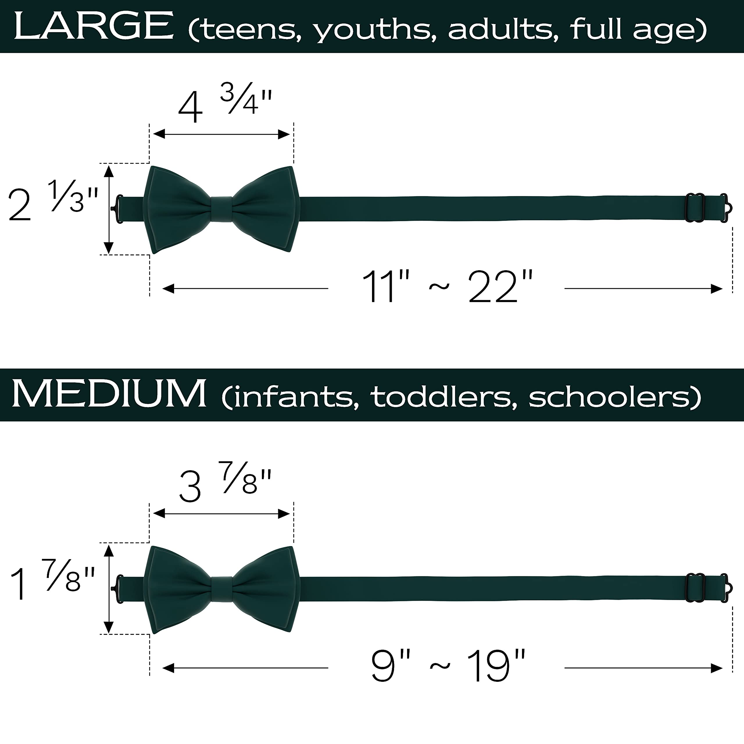 Adam Young Men's Bow Ties with Handkerchief & Cufflinks Pre-Tied Style Formal Satin Classic Bowtie for Tuxedo Faux Silk - Image 5