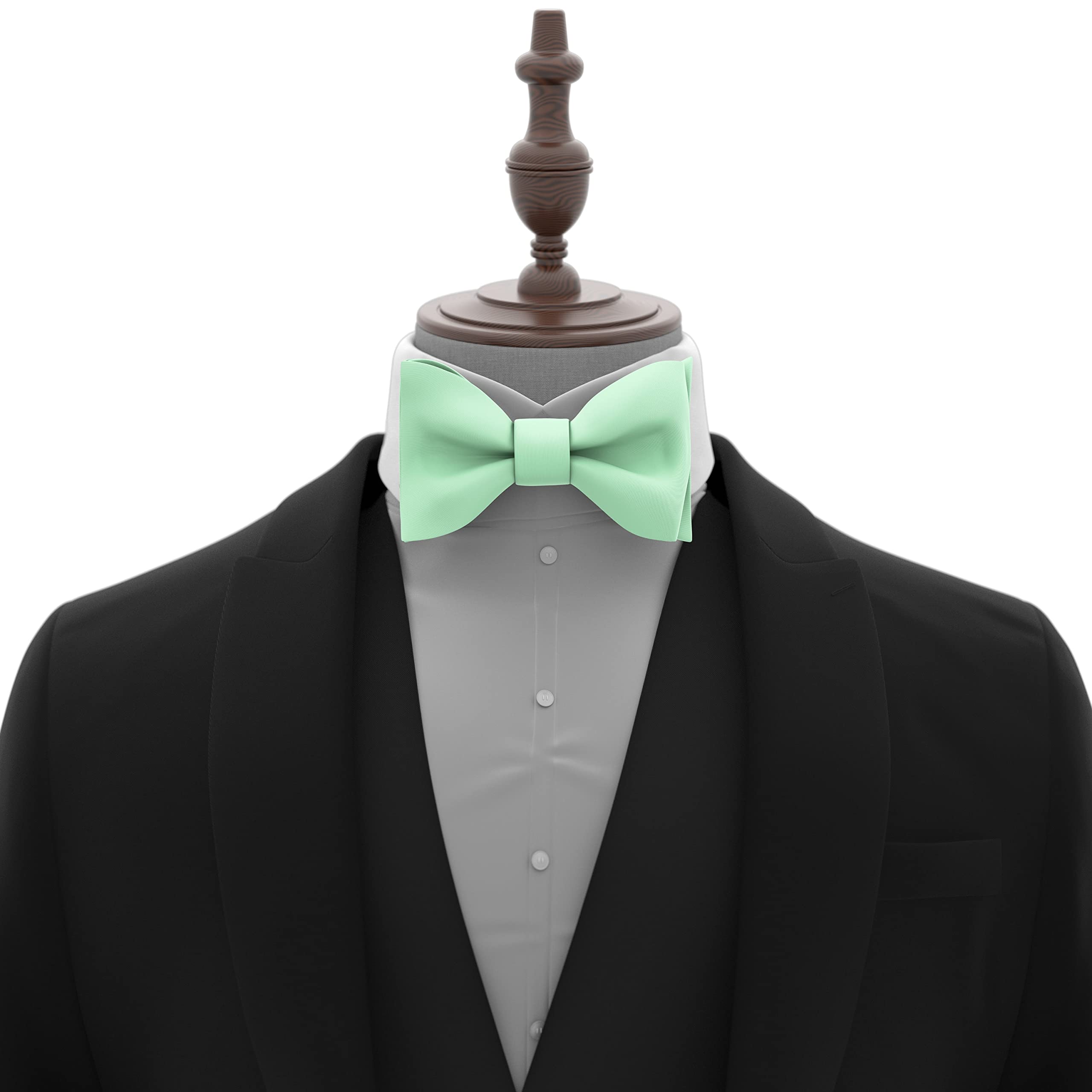 Adam Young Men's Self Tie Bow Tie Sets w/Pocket Squares & Cufflinks Sami-Glossy Satin Classy Bowtie for Tuxedo Faux Silk - Image 5