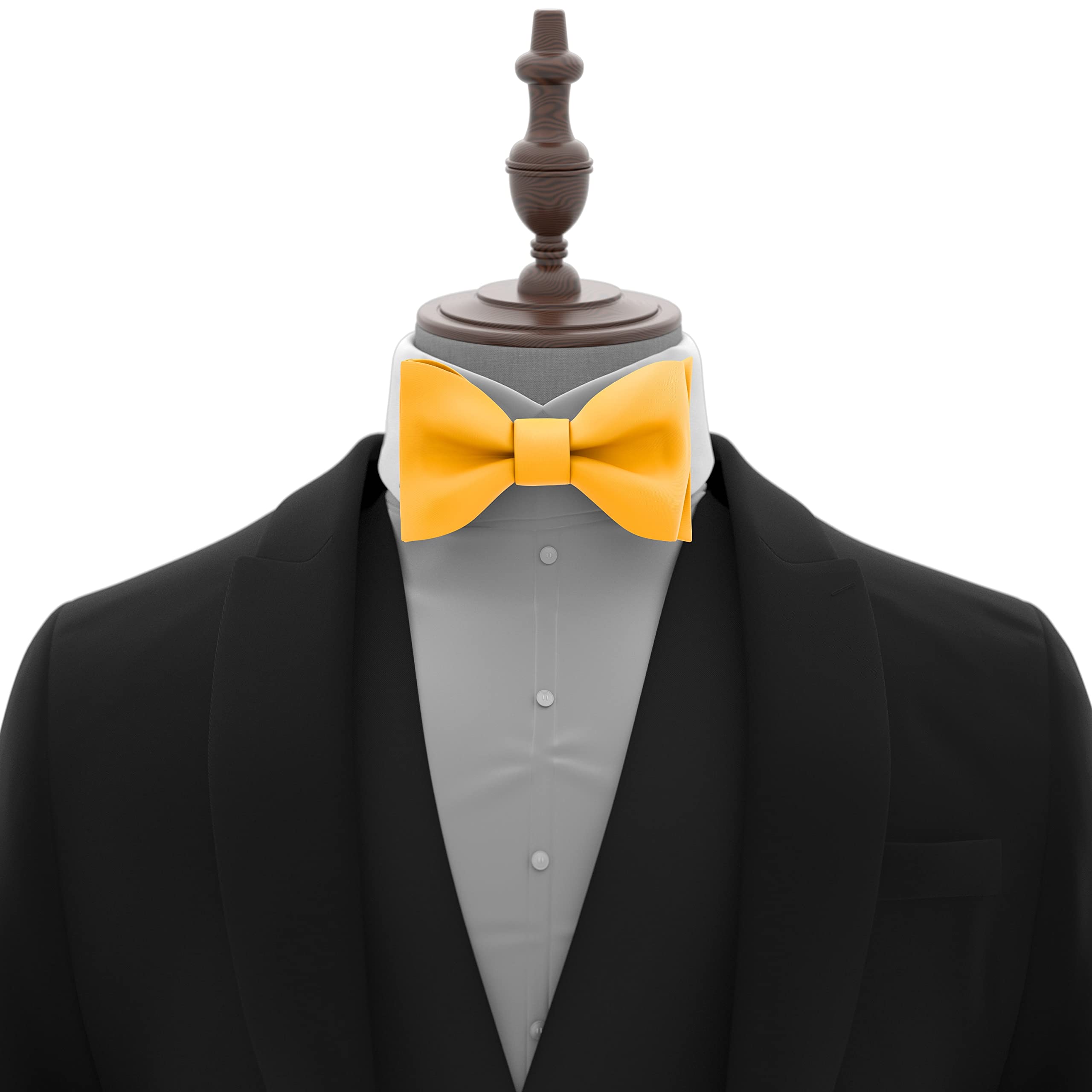 Adam Young Men's Self Tie Bow Tie Sets w/Pocket Squares & Cufflinks Sami-Glossy Satin Classy Bowtie for Tuxedo Faux Silk - Image 5
