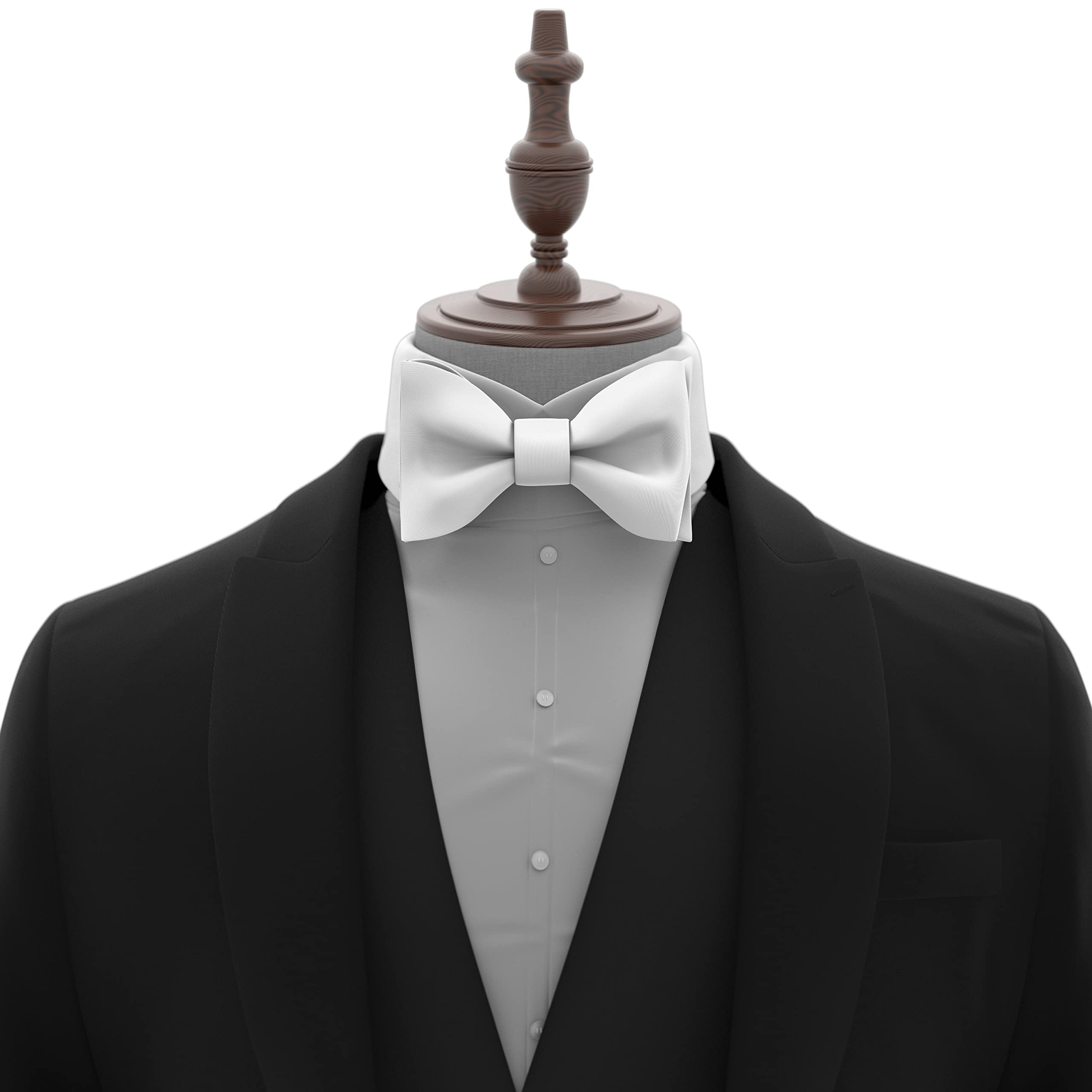 Adam Young Men's Self Tie Bow Tie Sets w/Pocket Squares & Cufflinks Sami-Glossy Satin Classy Bowtie for Tuxedo Faux Silk - Image 5