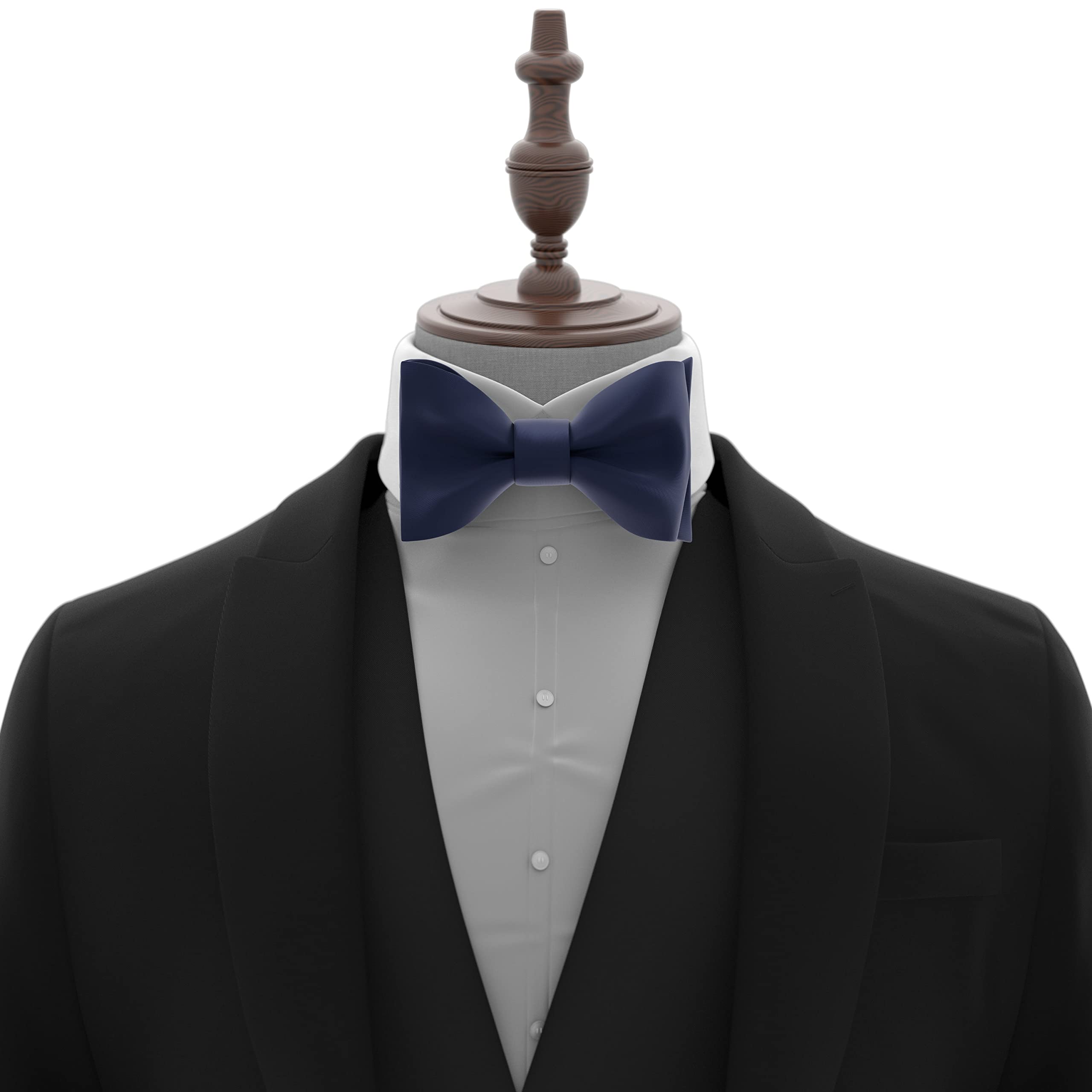 Adam Young Men's Self Tie Bow Tie with Pocket Squares Made of Sami-Glossy Satin Bowtie for Tuxedo Faux Silk - Image 5