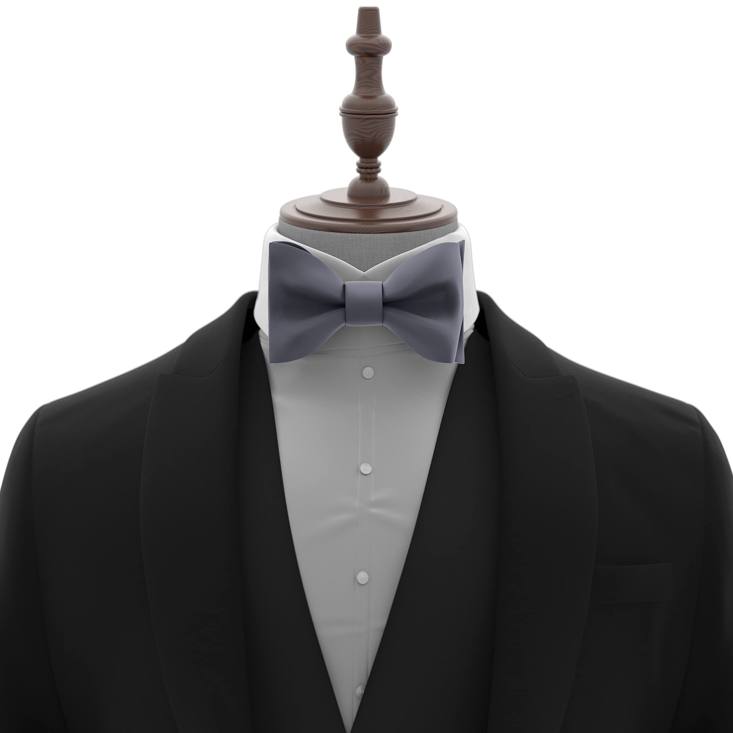 Adam Young Men's Self Tie Bow Tie with Pocket Squares Made of Sami-Glossy Satin Bowtie for Tuxedo Faux Silk - Image 5