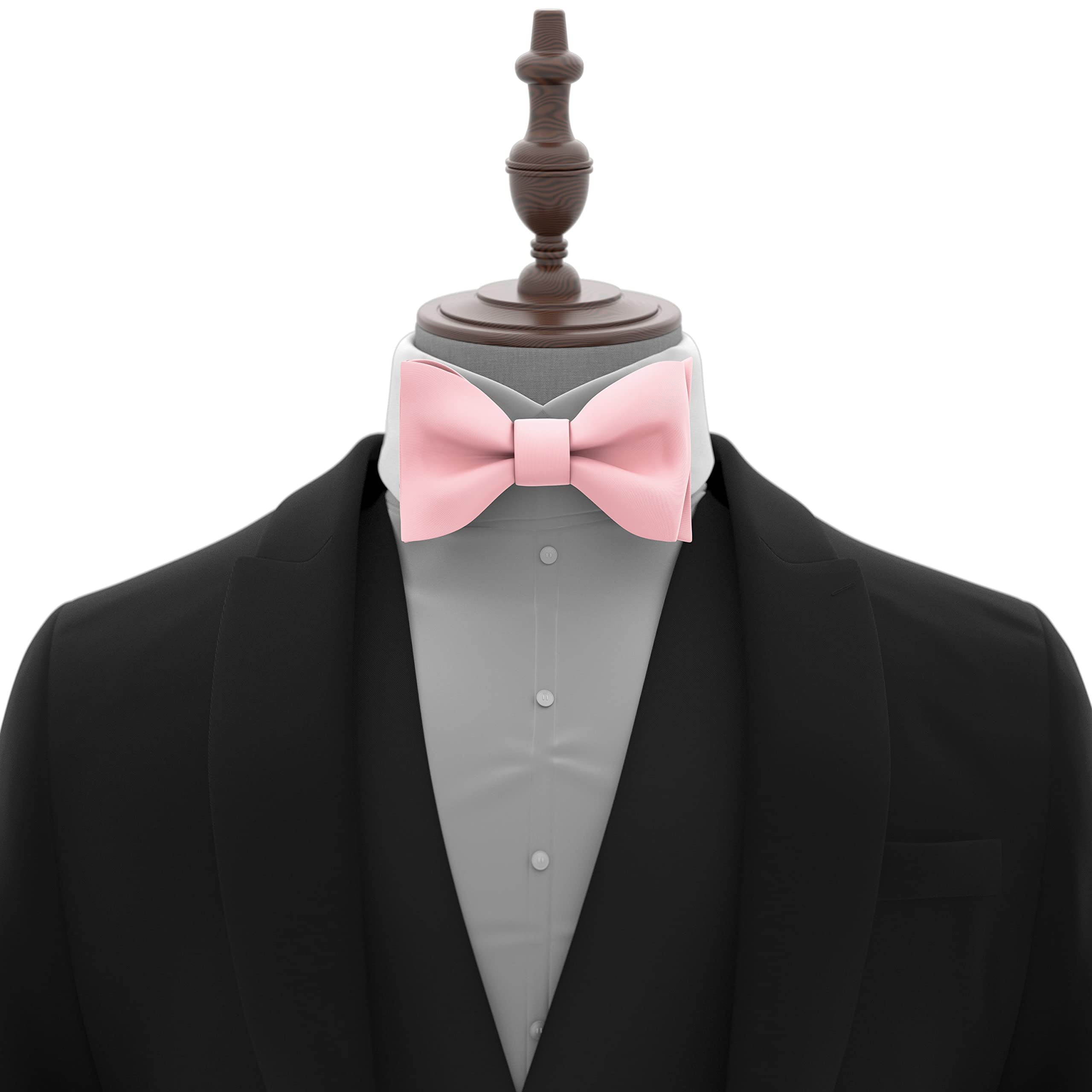 Adam Young Men's Self Tie Bow Tie with Pocket Squares Made of Sami-Glossy Satin Bowtie for Tuxedo Faux Silk - Image 5