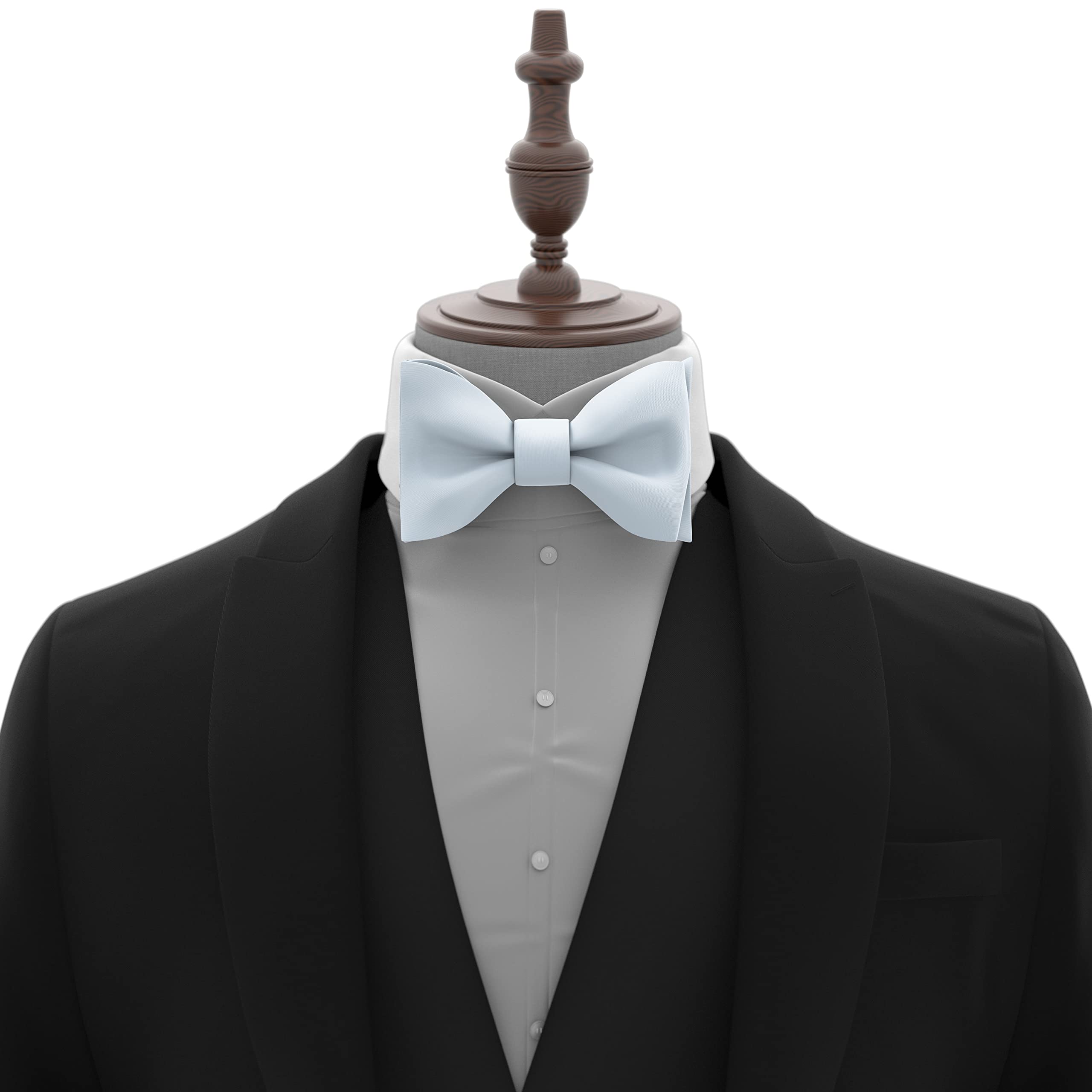 Adam Young Men's Self Tie Bow Tie with Pocket Squares Made of Sami-Glossy Satin Bowtie for Tuxedo Faux Silk - Image 5