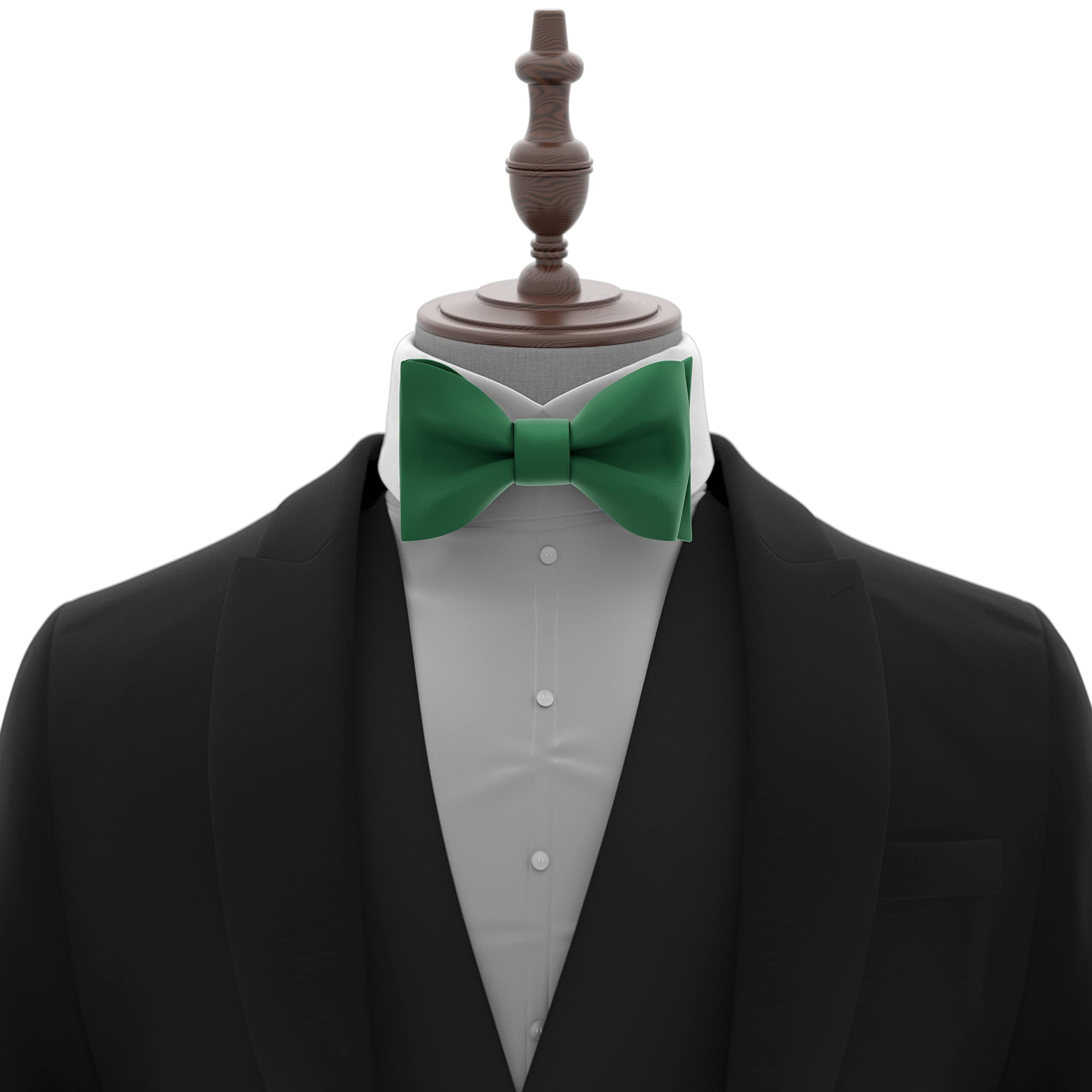 Adam Young Men's Self Tie Bow Tie with Pocket Squares Made of Sami-Glossy Satin Bowtie for Tuxedo Faux Silk - Image 5