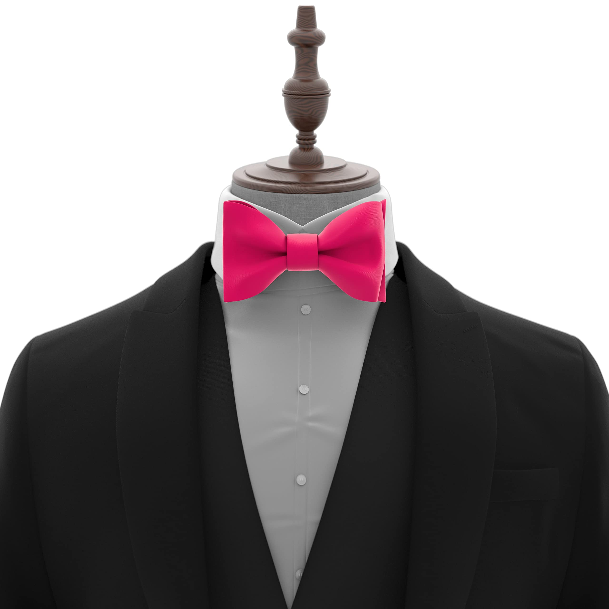 Adam Young Men's Self Tie Bow Ties Made of Sami-Glossy Satin Classic Bowtie for Tuxedo Faux Silk - Image 5