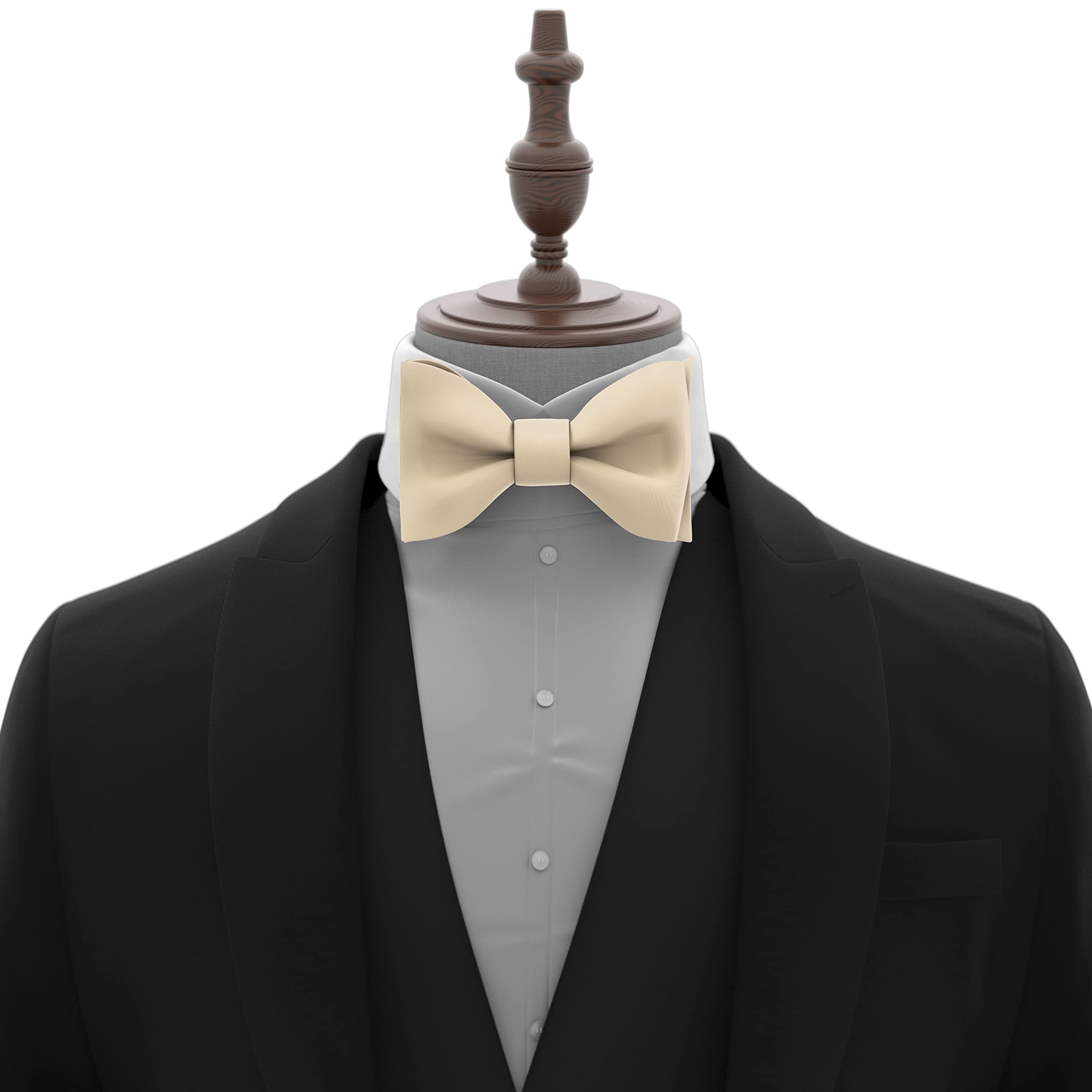 Adam Young Men's Self Tie Bow Ties Made of Sami-Glossy Satin Classic Bowtie for Tuxedo Faux Silk - Image 5