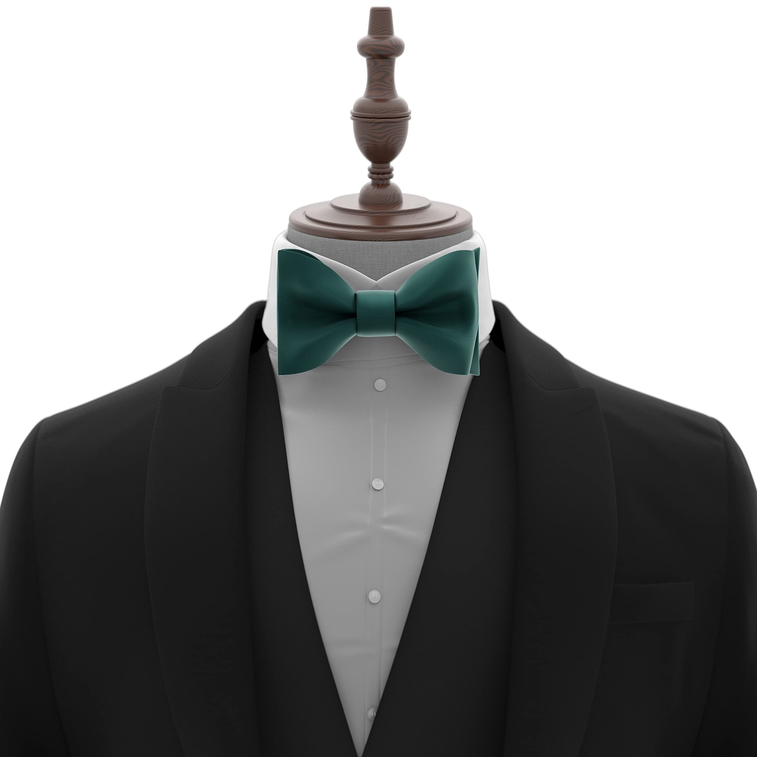 Adam Young Men's Self Tie Bow Tie with Pocket Squares Made of Sami-Glossy Satin Bowtie for Tuxedo Faux Silk - Image 5