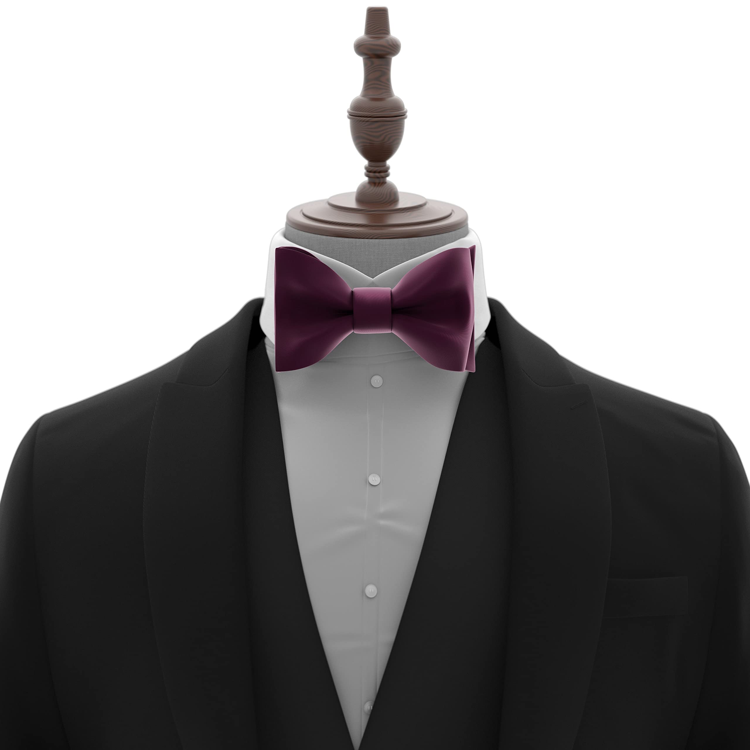 Adam Young Men's Self Tie Bow Ties Made of Sami-Glossy Satin Classic Bowtie for Tuxedo Faux Silk - Image 5